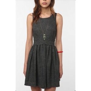 Cooperative grey sleeveless mini dress with cut out back cute simple